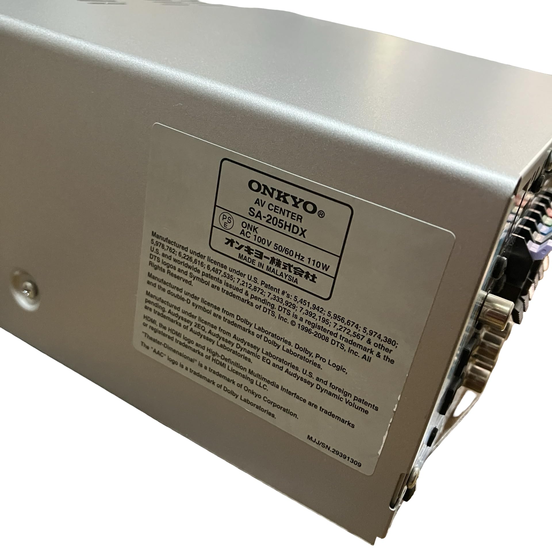 ONKYO SA-205HDX AVセンター AVアンプ Amazon.co.jp: ONKYO AVセンター 5.1ch対応 最大出力30W×5 シルバー SA