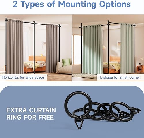 Miniatura 21 de Divisor de habitación plegable con ruedas, divisor de 6 pies de alto para separación de habitaciones, divisores y divisores móviles de habitación,