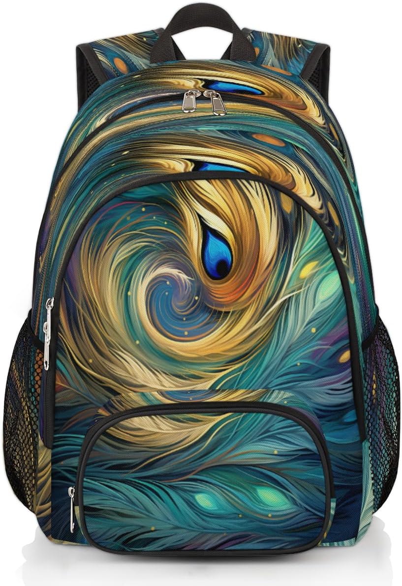 School Backpack for Boys Girls, Cute Bulldog Butterfly Elementary School Bags Watercolor Puppy Lightweight Bookbag Laptop Backpack Casual Daypack Rucksack for Kids Teens