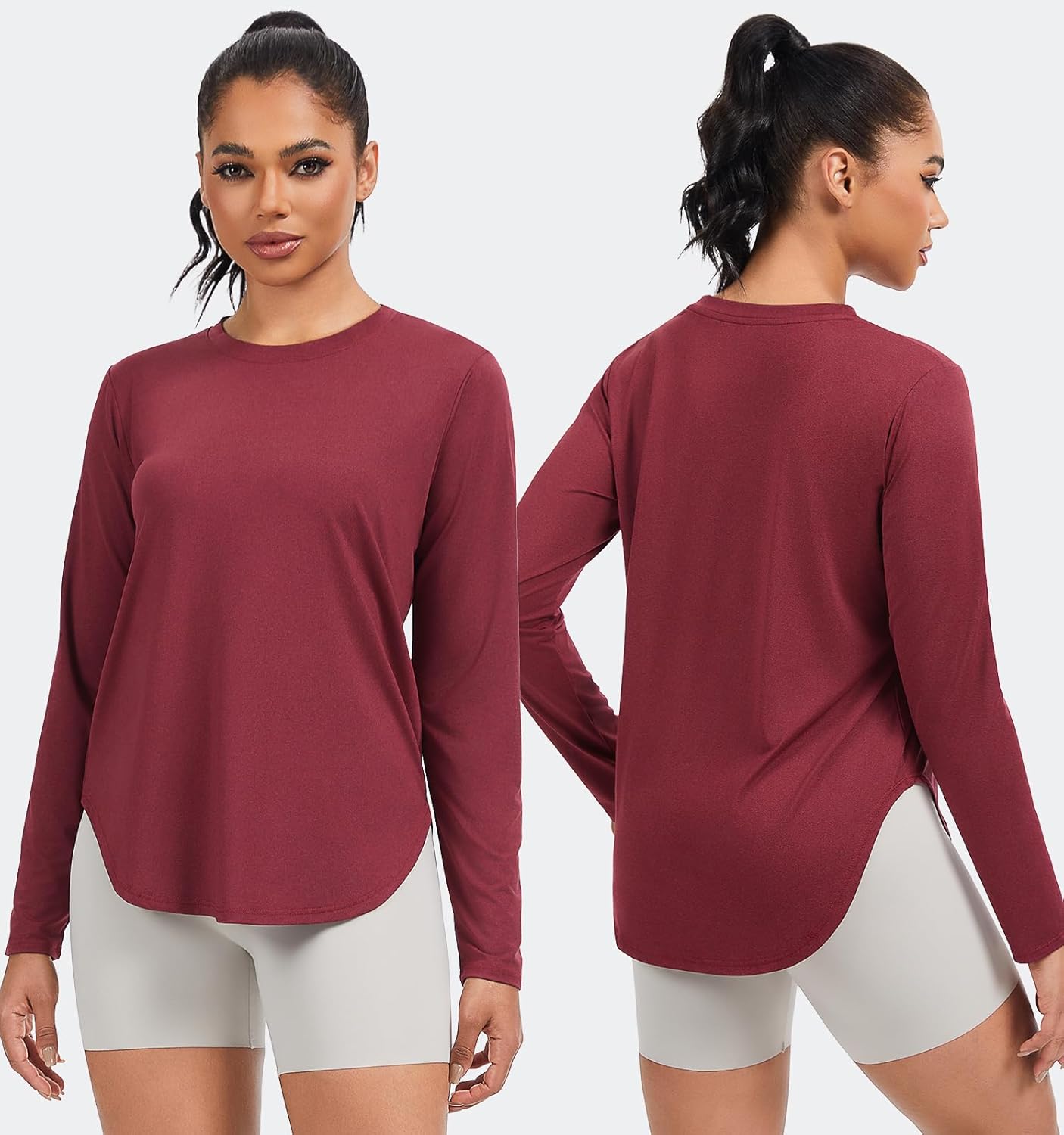 Cosy Pyro 3-Pack Workout Tops for Women Long Sleeve Athletic T-Shirts UPF 50+ Yoga Shirts Quick Dry Running Gym Tee - Image 4