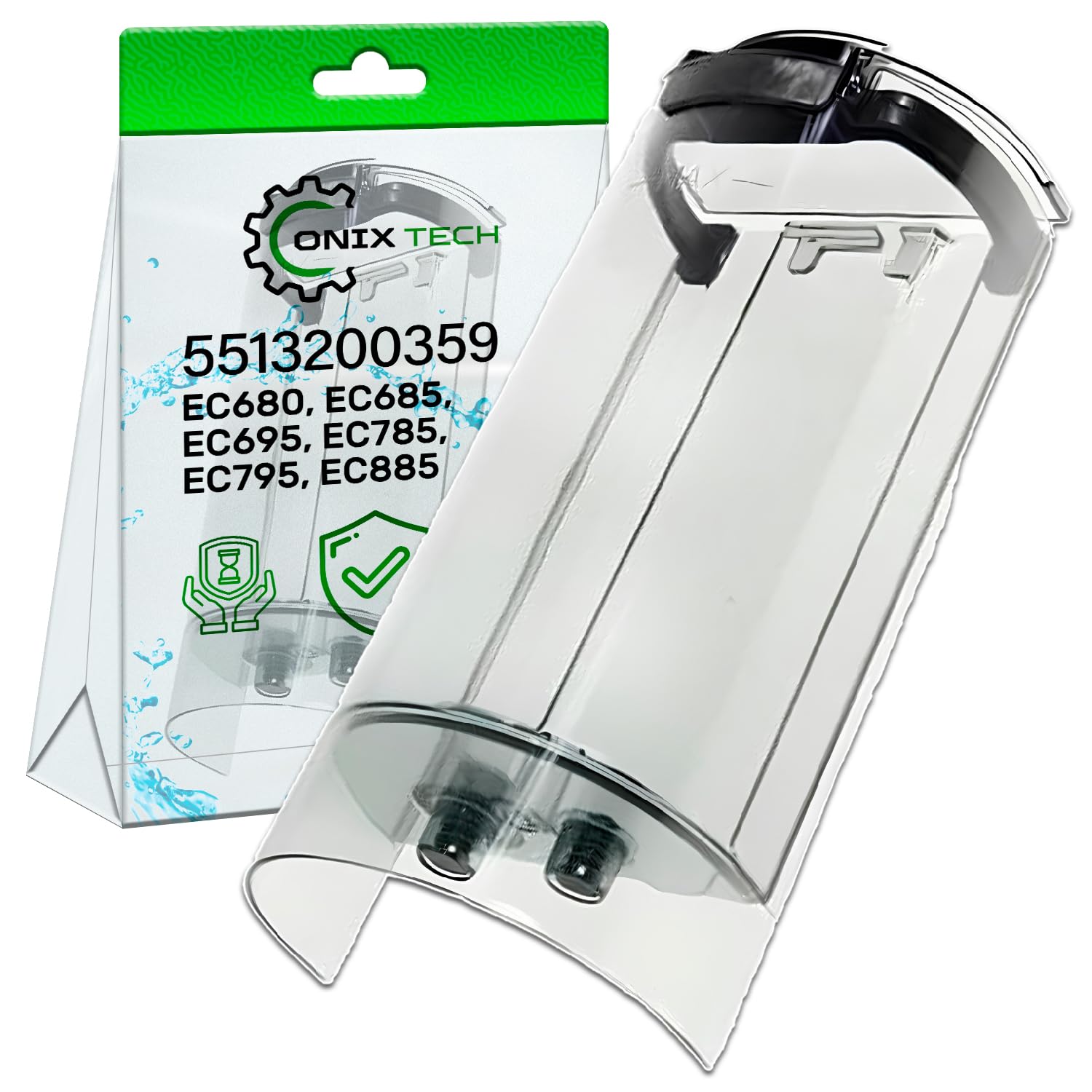Deposito Agua para Cafetera 5513200359 para DeLonghi Dedica | EC680 EC685 EC695 EC785 EC795 EC885 - Garantía 5 Años - ONIX TECH