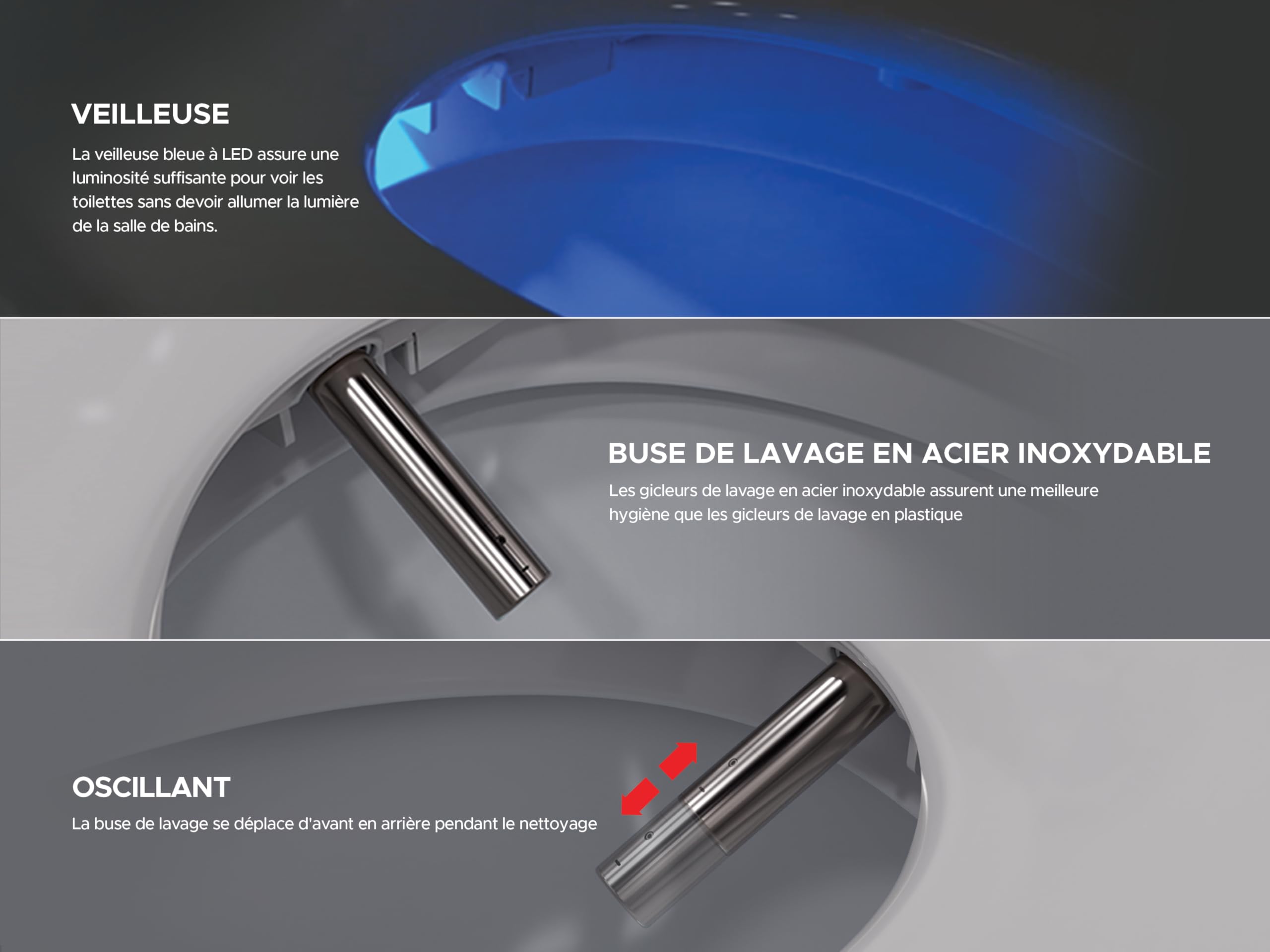 LEEVENTUS - Marque allemande - Offre spéciale - de toilette de qualité supérieure - Douche WC fabriquée en KOREA - Soin d'intimpes électrique bidet dusch wc japan toilette popo