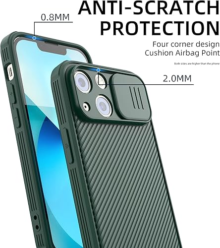 Miniatura 3 de Hitaoyou Funda magnética para iPhone 13 Mini, funda protectora de cámara para iPhone 13 Mini compatible con carga MagSafe con cubierta deslizante