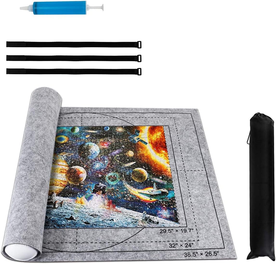 Mumoo Bear Puzzle Mat Jigsaw Felt Mat Puzzle Saver Organizer With Waterproof Storage Bag - Up To 2000Pcs