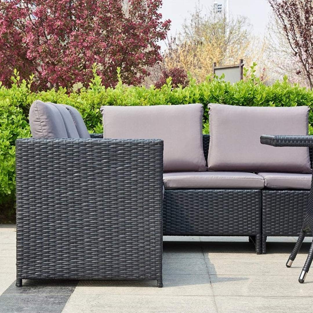 Life Interiors Algarve Outdoor Sofa & Table Set 9 Seater Rattan