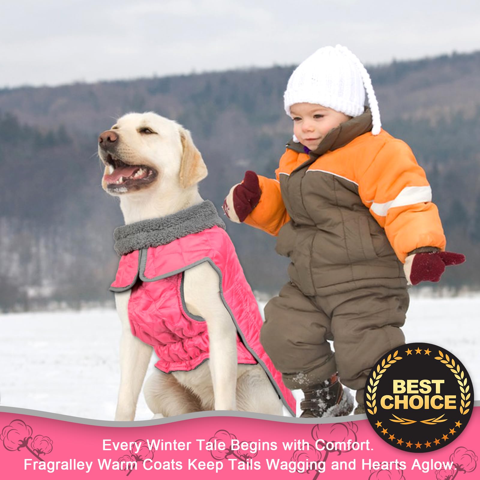 Fragralley Abrigo para perro, impermeable, resistente al viento, abrigo reflectante para clima frío con agujero para arnés, chaleco de forro polar cálido para perro, ropa de cachorro pequeño, mediano