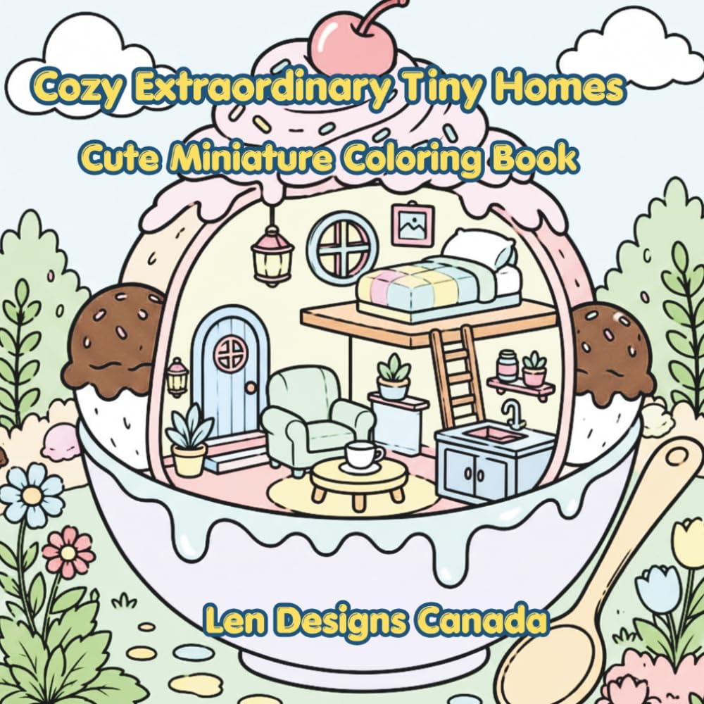 Cozy Extraordinary Tiny Homes: Bold & Easy Cozy Miniature House Scenes Inside Shells, Fruits, Jars, Teacups, and More Fun Fantasy Spaces