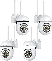 Vista 10 de EVERSECU Cámara de seguridad PTZ WiFi para exteriores 1080P, WiFi 5G, seguimiento de movimiento, audio de 2 vías, visión nocturna con foco, funciona