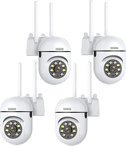 Miniatura 10 de EVERSECU Cámara de seguridad PTZ WiFi para exteriores 1080P, WiFi 5G, seguimiento de movimiento, audio de 2 vías, visión nocturna con foco, funciona