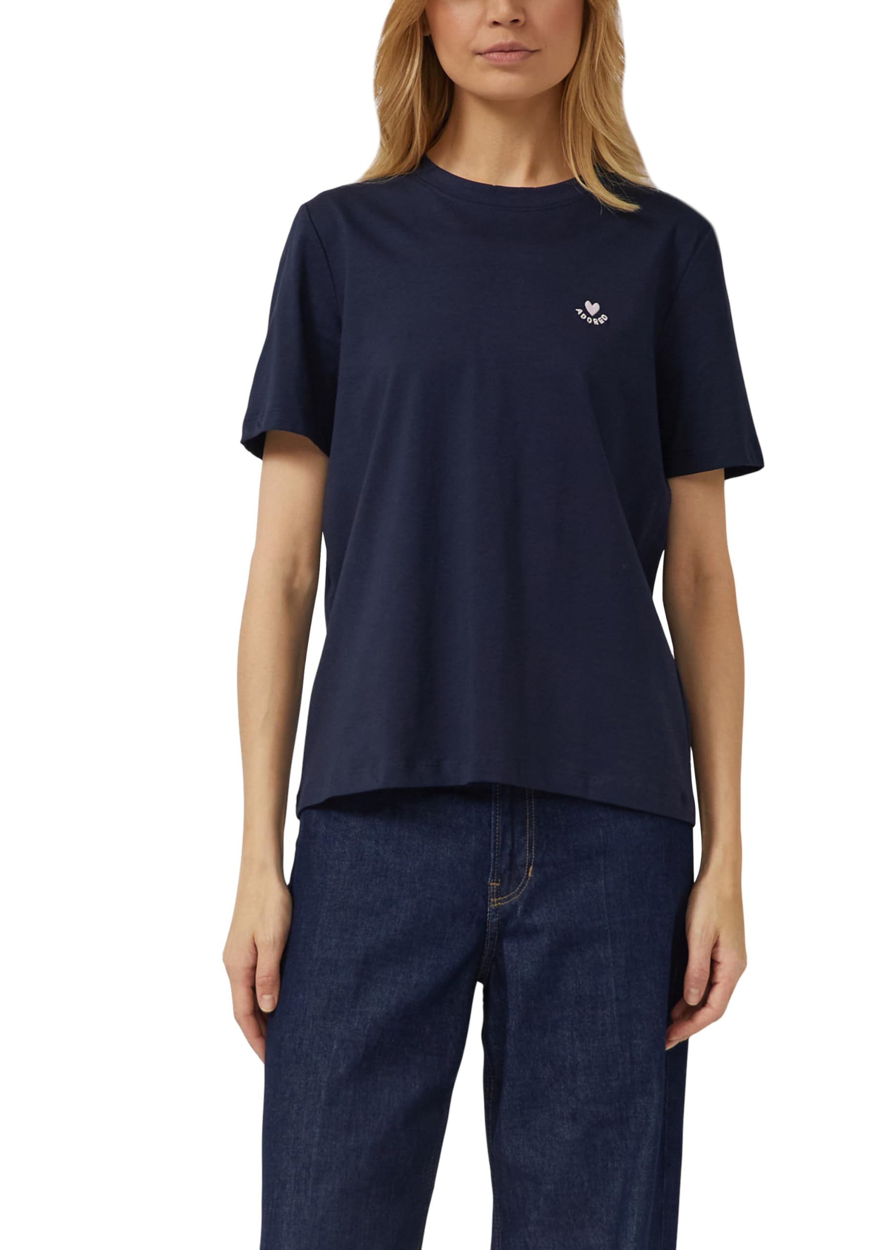 s.Oliver Jersey-T-Shirt im Regular Fit mit Herz-Stickerei