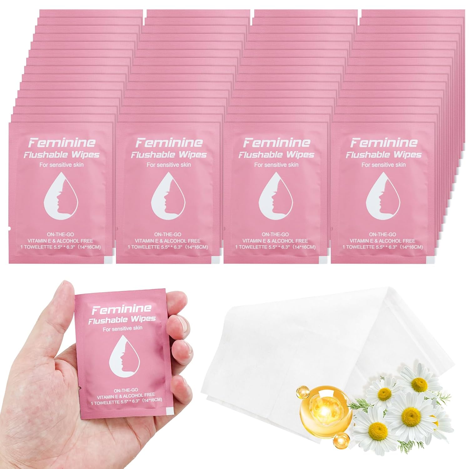 Feminine Wipes Individually Wrapped, Flushable Wipes Travel,Travel Wipes for Women,Feminine Care Wet Wipes Travel Size Vaginal Wipes for Adult, Girl and Homeless Feminine Wipes Individually Wrapped, Flushable Wipes Travel,Travel Wipes for Women,Feminine Care Wet Wipes Travel Size Vaginal Wipes for Adult, Girl and Homeless