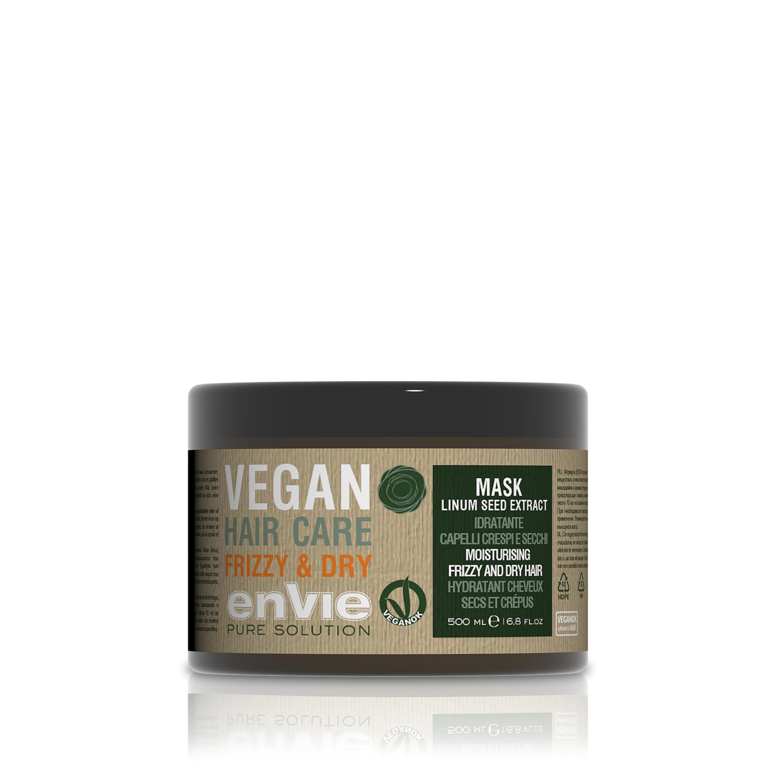 ENVIE LUXURY Vegan Anti Frizz Hair Mask - Frizz Control Hair Care, Deep Conditioning Hair Mask for Damaged Hair, Intense Hydration with Linseed, Macadamia, and Aloe for Smooth, Nourished Hair