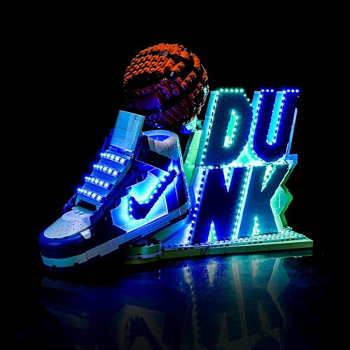 Kit d'éclairage à distance compatible avec Lego Nike Dunk x L'EGO Set 43008 (pas de modèle), kit d'éclairage LED compatible avec Lego 43008 Nike Dunk x Set de jouets créatifs - 2