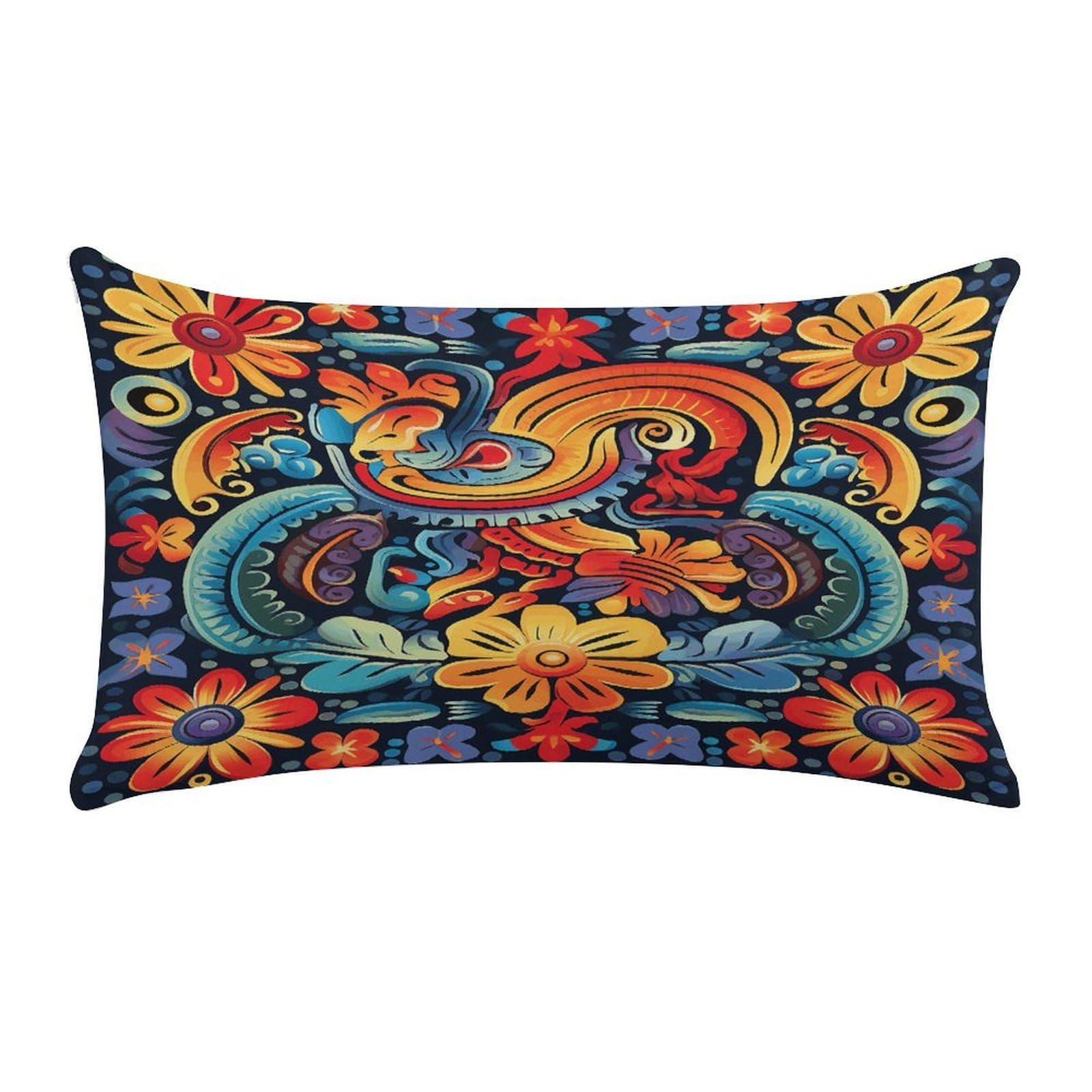 VstaDank Mexican Pillow Cover Pillowcase for All Seasons Short Plush Body Pillow Case Soft Cozy Fuzzy Lumbar Long Pillow Cover for Bed Sofa Bench 20 X 12 Inches