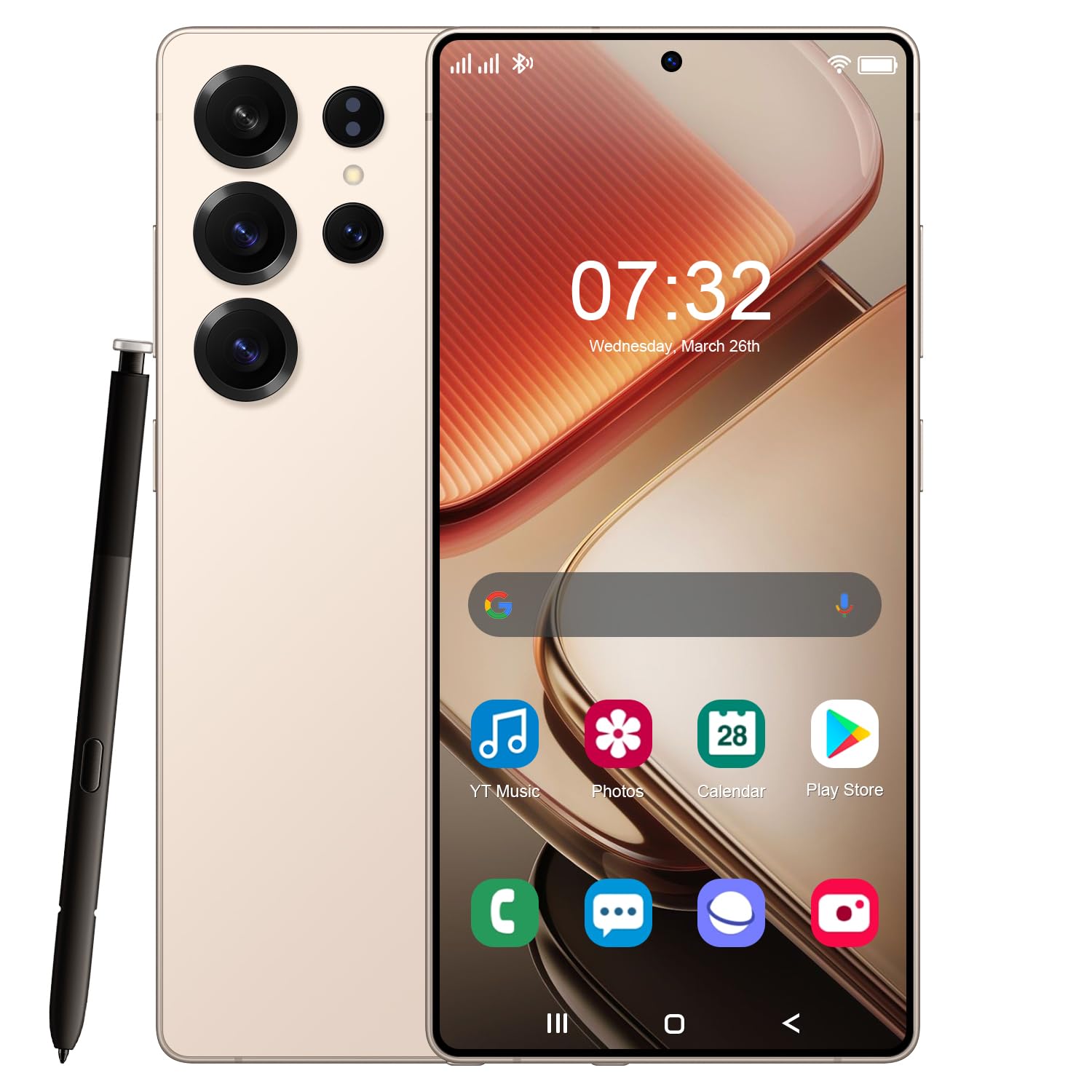 S25 U Unlocked Phone,Built in Pen The Phone,Cell Phone Battery 7000mAh 6.99" +120 Hz HD Screen,Android 16 16+512GB Smartphone,Dual SIM/5G/Face ID/GPS（Gray） Gold