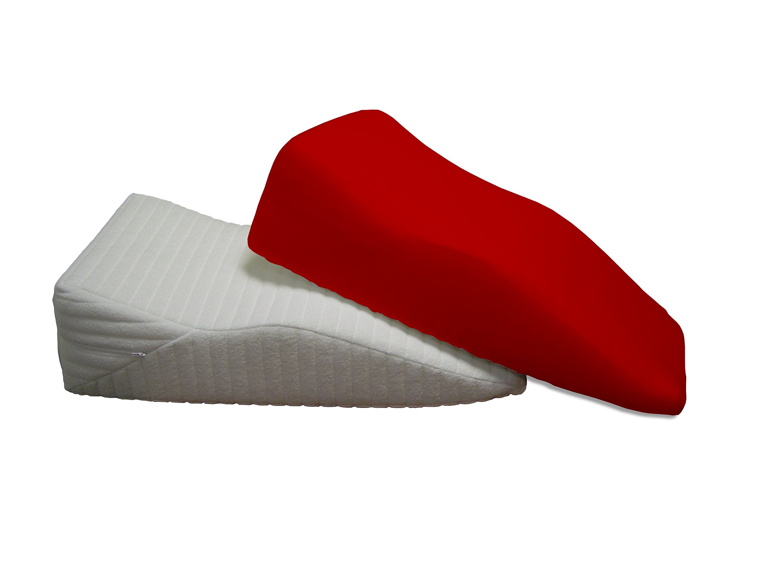 Dukal | Bezug für Witschi Venenkissen | Größe A | 2 Stück | aus hochwertigem DOPPEL-Jersey | 100% Baumwolle | Farbe: rot