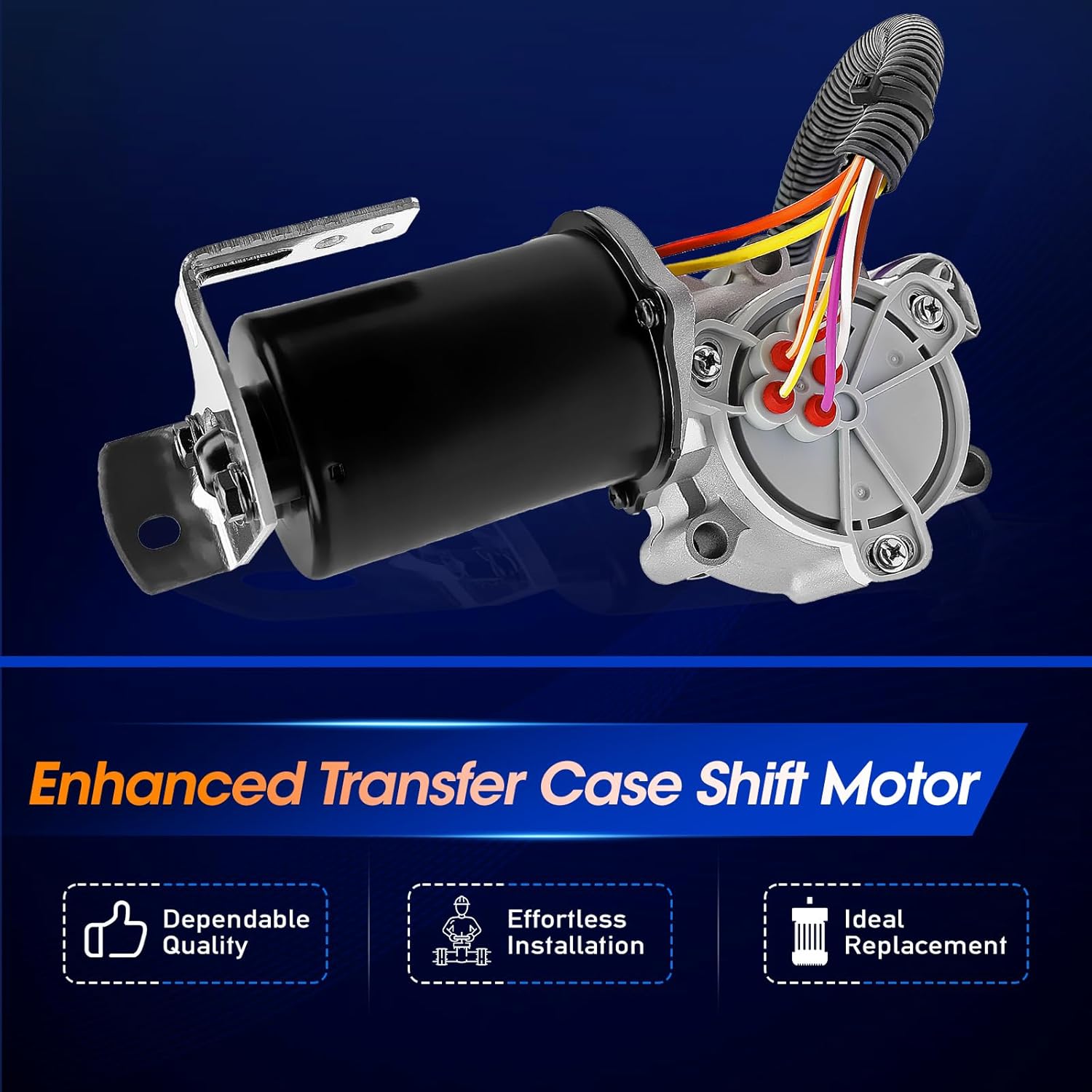 Transfer Case Motor with 7 Pin Fit for Ford 2006 2007 2008 2009 2010 2011 Ranger, Replace OE 48221, 6L5Z7G360AA, 6L5Z7G360AB, 6L5Z7G360AC,600-931