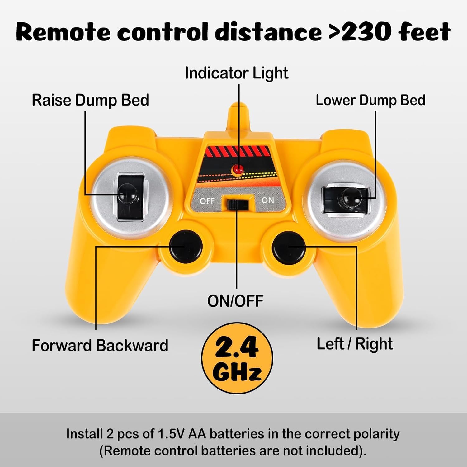 DOUBLE E Mack RC Dump Truck Toy for Kids, Remote Control Trucks, Remote Control Construction Toys with Lights 44