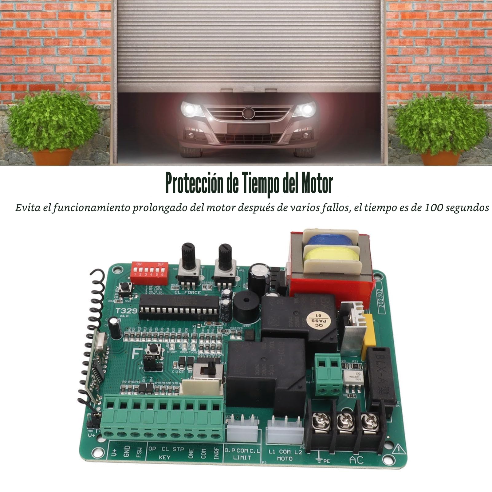 Placa de circuito, placa de control de motor de puerta corredera, indicación LED, placa de circuito de motor de puerta eléctrica con control remoto