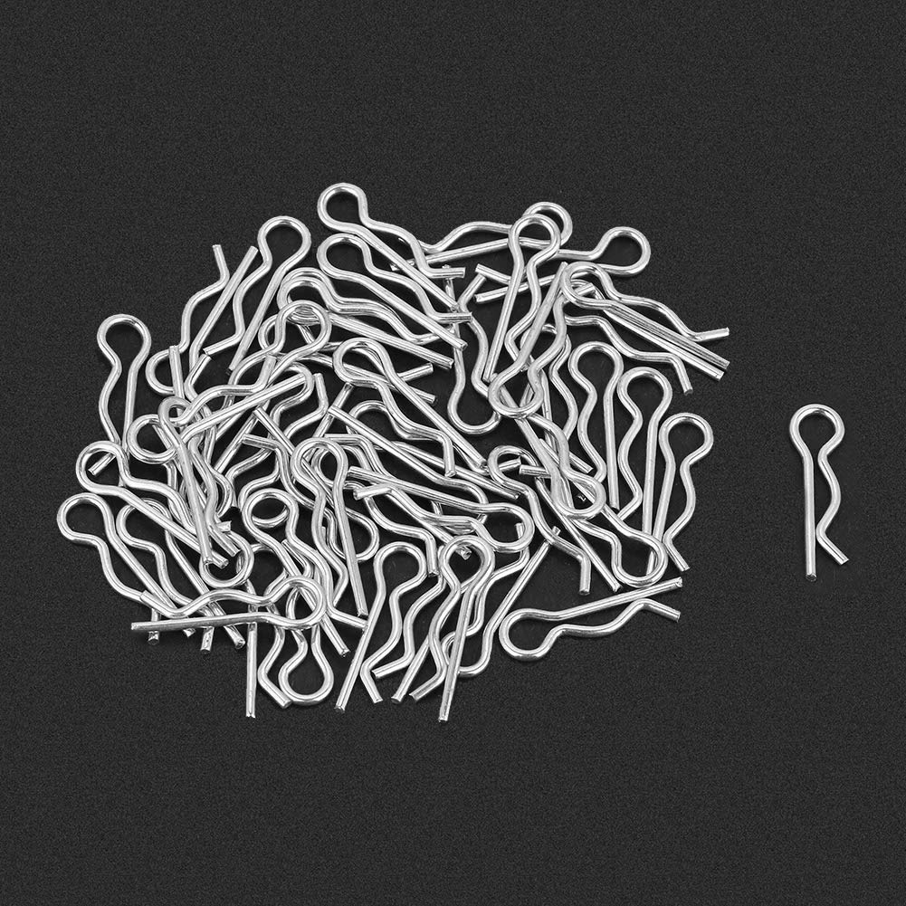 * 18Mm R Tipo Coppiglia R Clip 1Mm, Clip Piccole R Clip in Acciaio Inossidabile Perni di Fissaggio Zincati Clip a Molla Perno per Capelli
