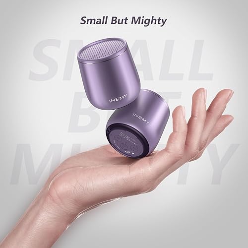 Miniatura 2 de INSMY C17-MAX, altavoz Bluetooth pequeño impermeable, audio rico, emparejamiento, portátil, portátil, portátil, morado