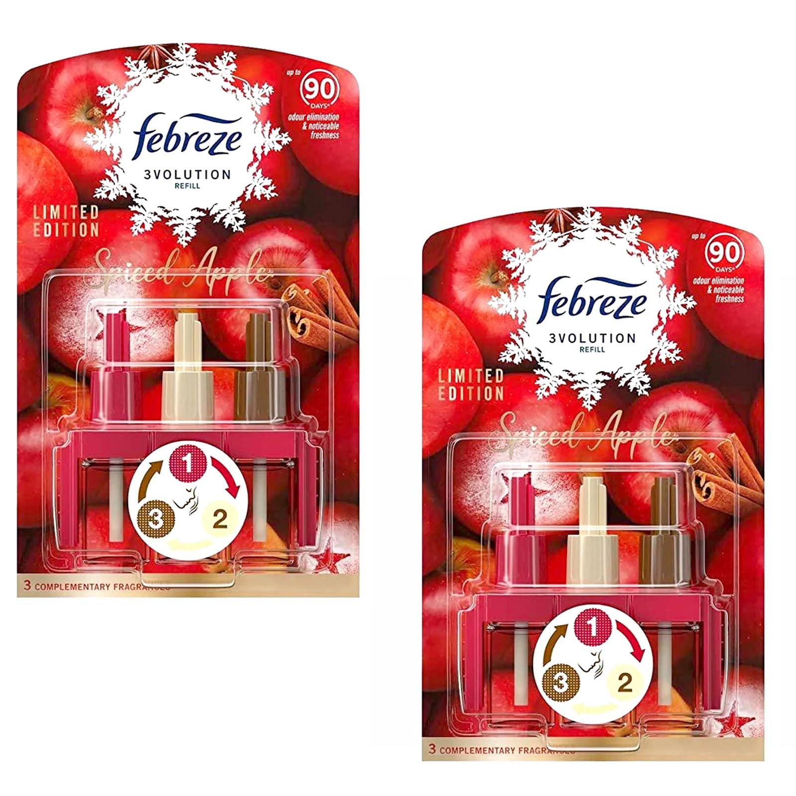 Ambi Pur 3Volution Air Freshener Spiced Apple Refill - 2 x 20ml - Pack of 2