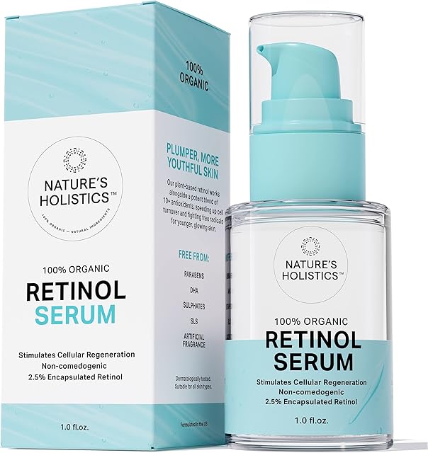 Anti-Aging Retinol Serum High Strength for Face - 2.5% Retinol Serum with Hyaluronic Acid, Vitamin C & E, Aloe Vera for All Skin Types - Plumping, Firming, Hydrating Skin Care - Vegan, 30ml