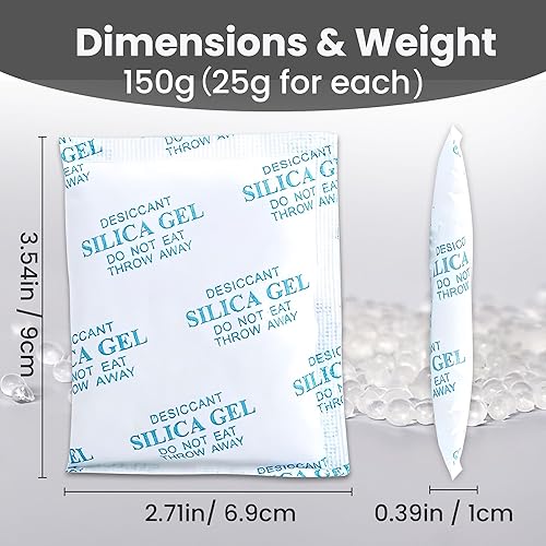 Pet Food Desiccant Bag, Replaced Desiccant for Automatic Cat dog Feeders, Keep Cat Food Dog Dry and Fresh- 6 Packs(6-Pack)