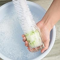 Vista 6 de LiKee Cepillo de limpieza de botellas superlargo de 18 pulgadas, limpiador extra grande de 2.5 pulgadas de ancho, cepillo flexible de mango largo