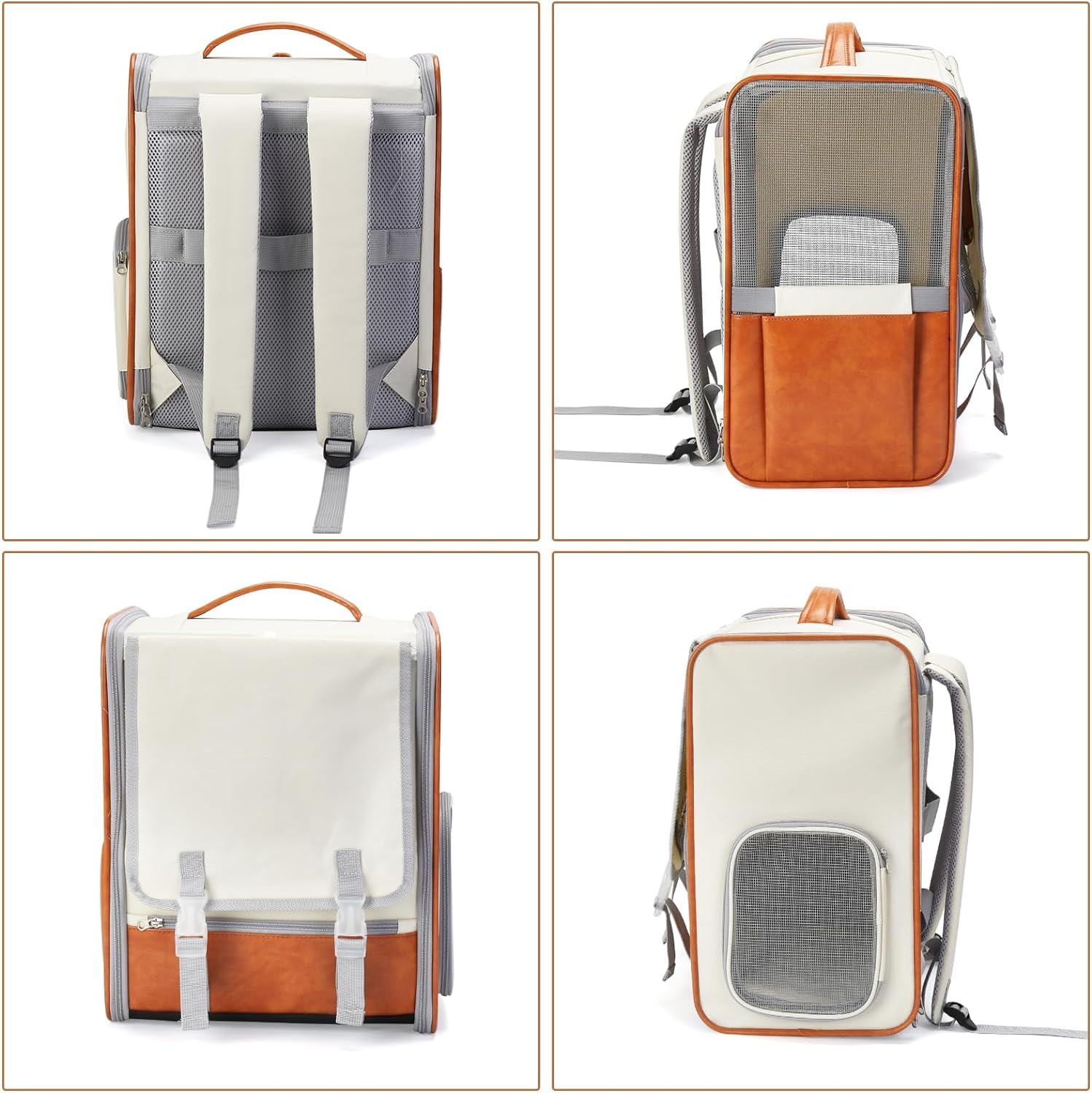 Rucksack Haustierträger-Rucksack, Tragbarer Rucksackträger, Zusammenklappbarer Reise-Welpenträger Haustier