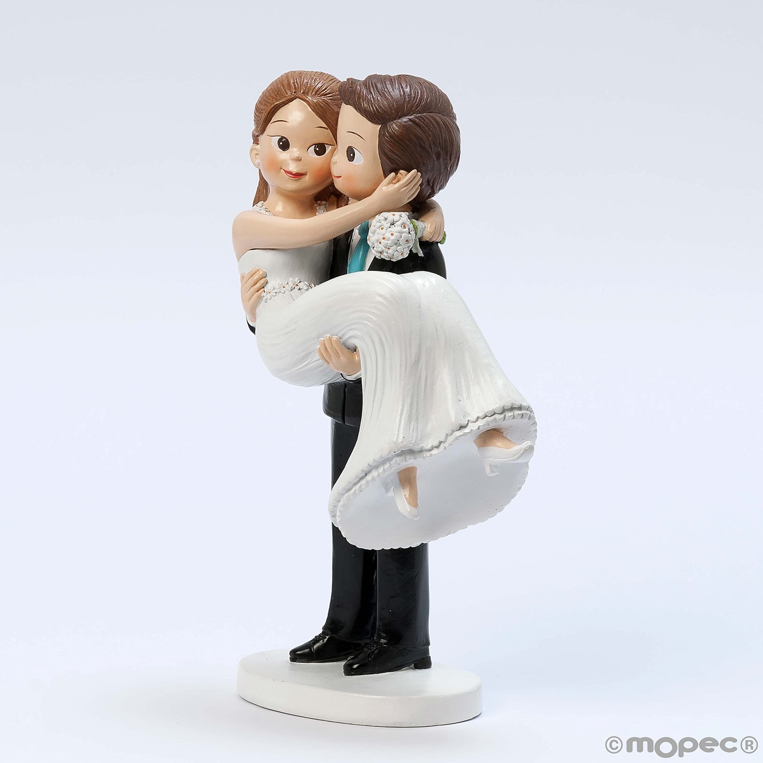 Mopec Y122 Pop&Fun Kuchenfigur Braut in Armen, 20 x 13,5 cm, mehrfarbig, groß