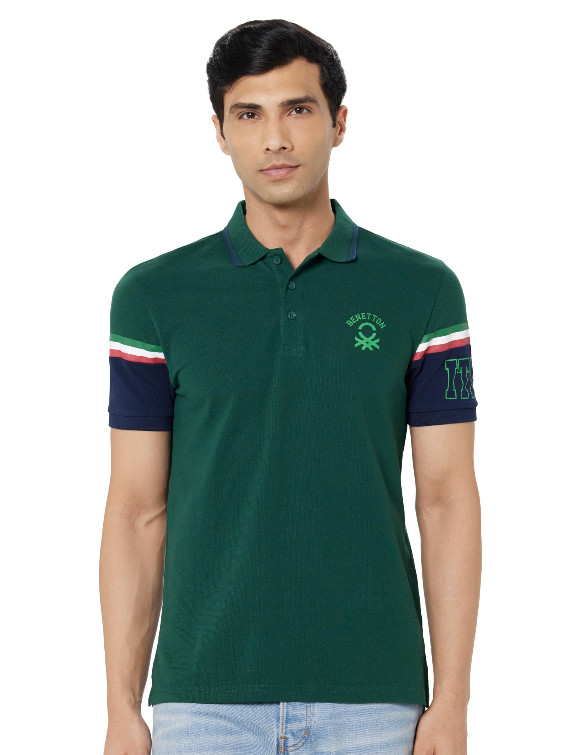 united colors of benetton Men's Regular Fit Polo Shirt-picture-22