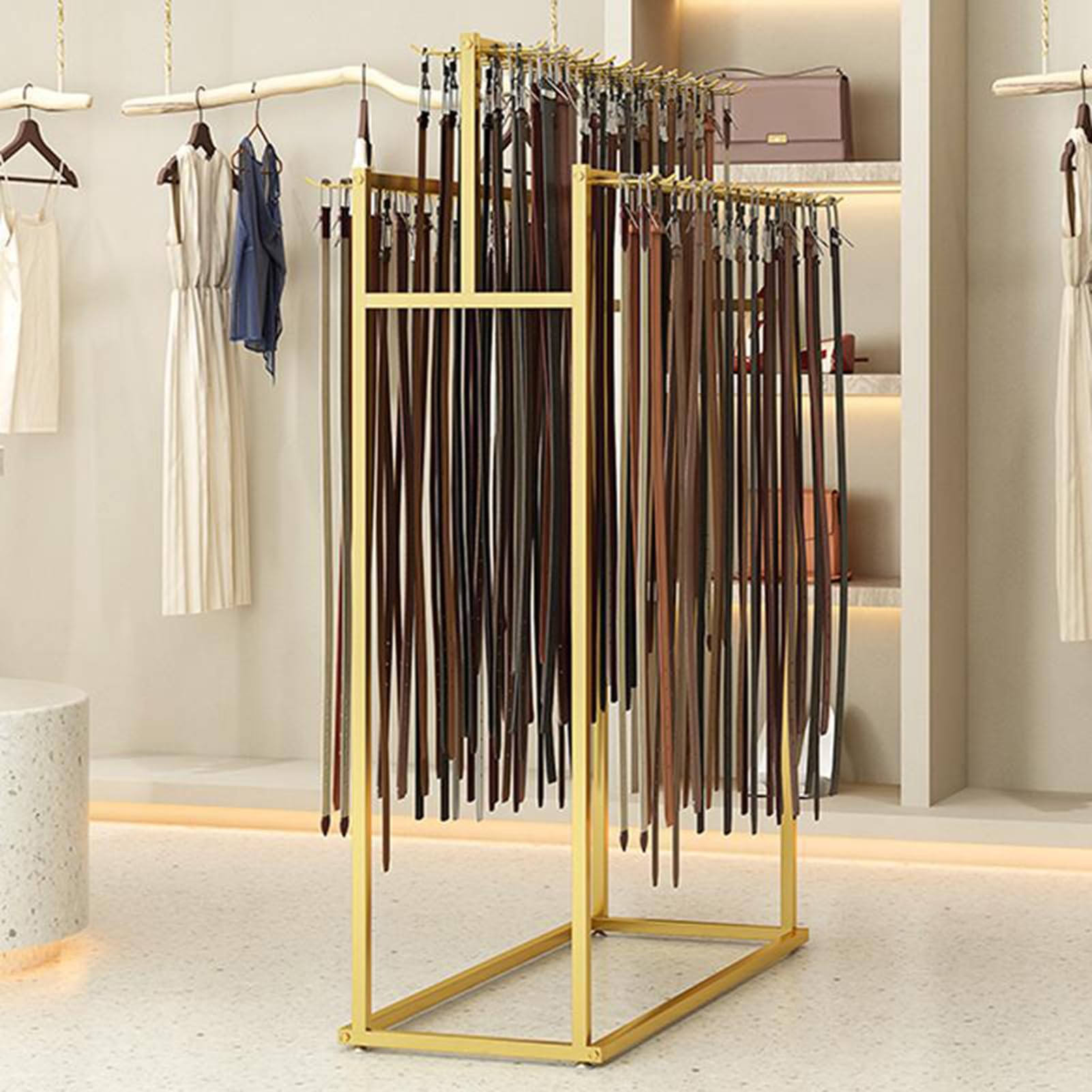 Präsentationsständer, Gürtel-Organizer, stehend, Gürtelaufhänger für Herren, Schrank, Gürtel, Krawatten, Display-Halter, modernes Gürtel-Aufbewahrungszentrum