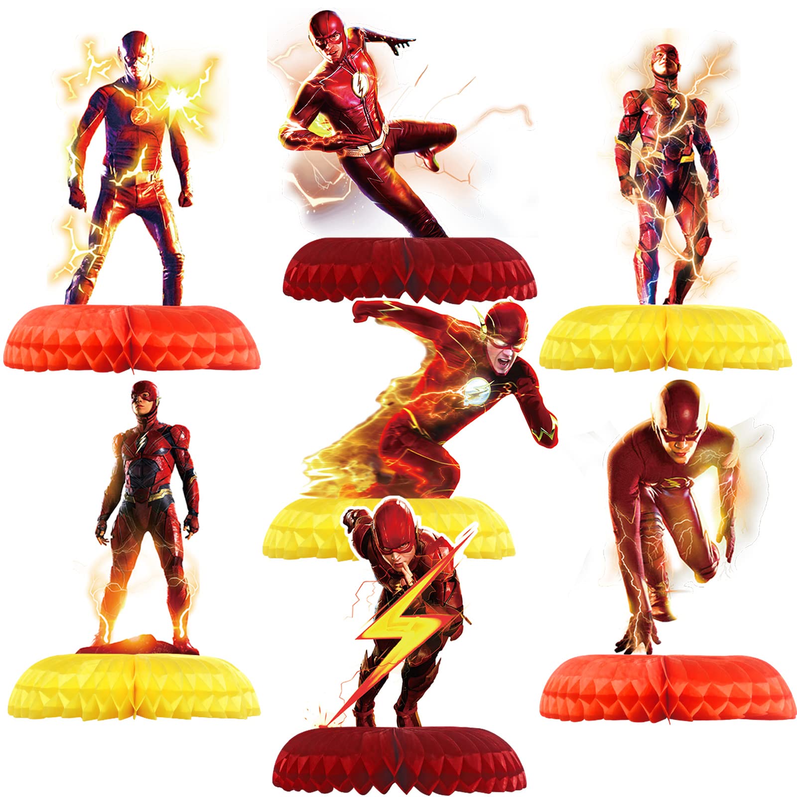 Buy The Flash Birthday Party Decoration, 7Pcs Superhero Party Table