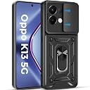 A rtistque Armor Bumper Back Case Cover for Oppo K13 5G | Stylish Ring Holder & Inbuilt Stand | Sliding Camera Cover | Shockproof TPU Protective Design | Oppo K13 Back Cover - Black gallery image