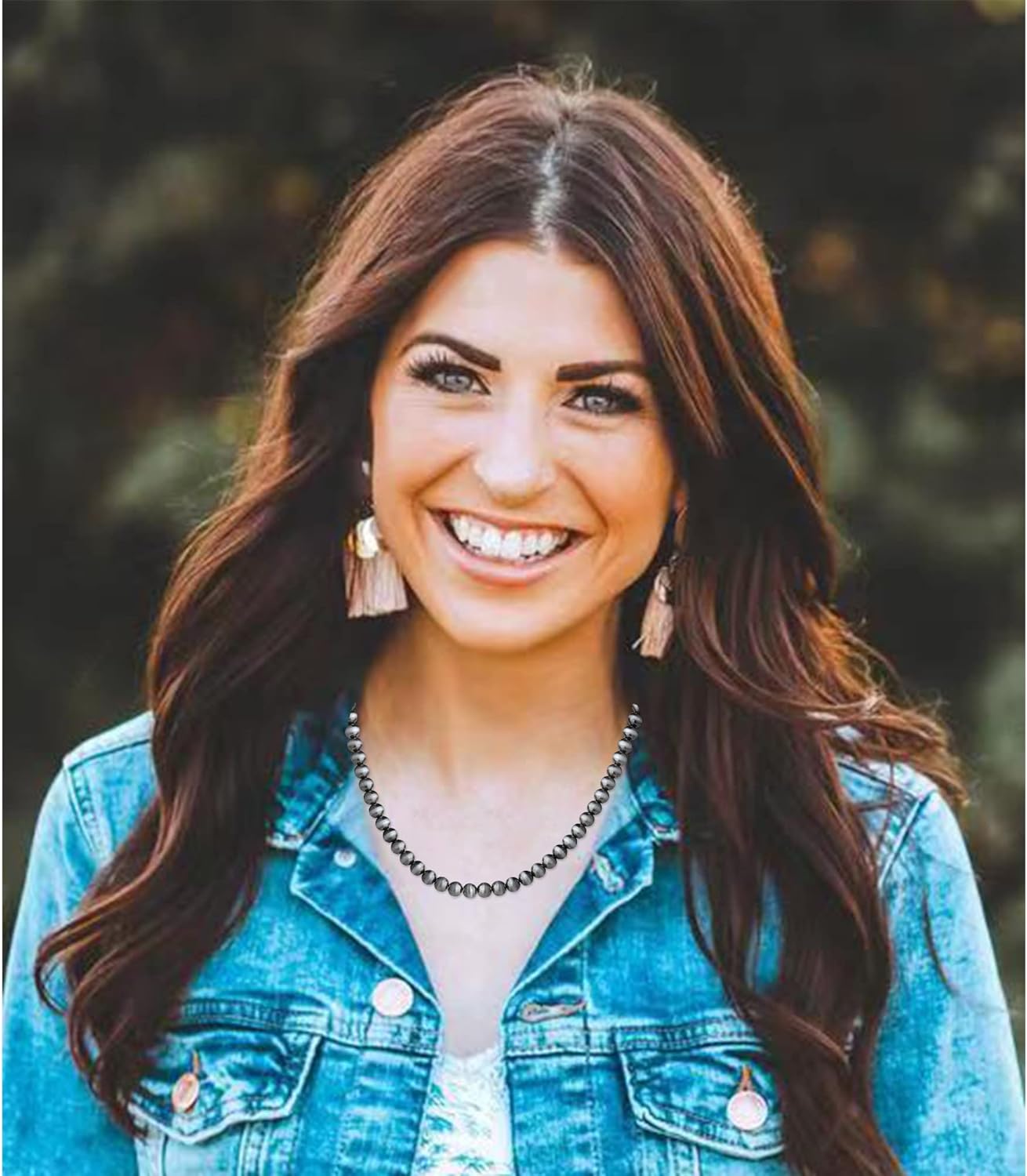 MOZAKA 1-4Pcs Western Navajo Pearl Choker Necklace for Women Western Beaded Choker Adjustable Boho Vintage Necklace Jewelry Gifts - Image 3