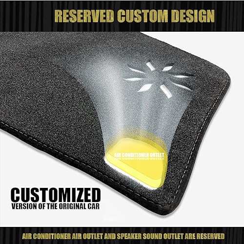 Miniatura 8 de JGRT_CarLight Cubierta del salpicadero de automóvil para Lexus ES350 2007-2012, tapete protector de sombra (alfombra premium, negro),