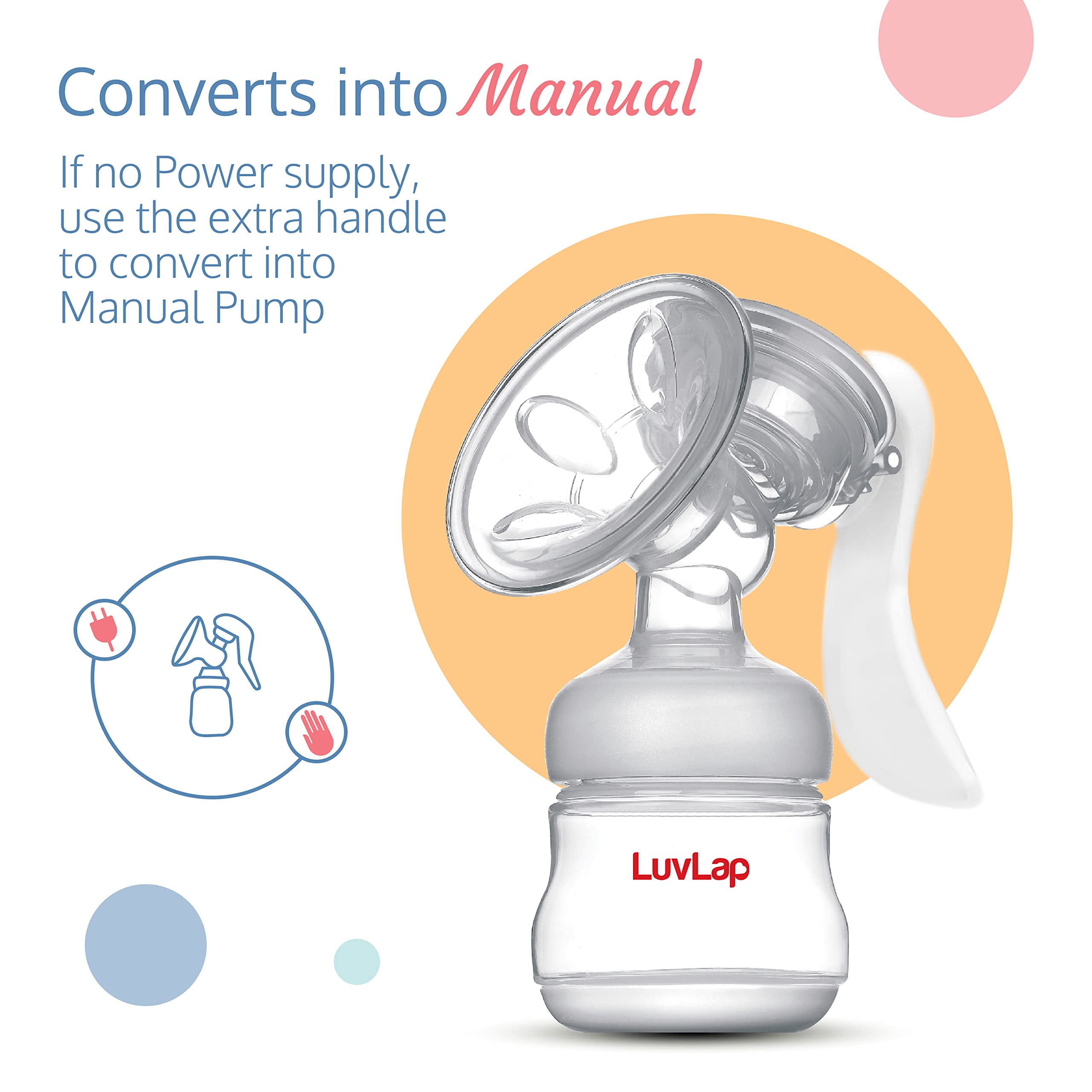 Luvlap Convertible Electric Breast Pump With Phase Pumping