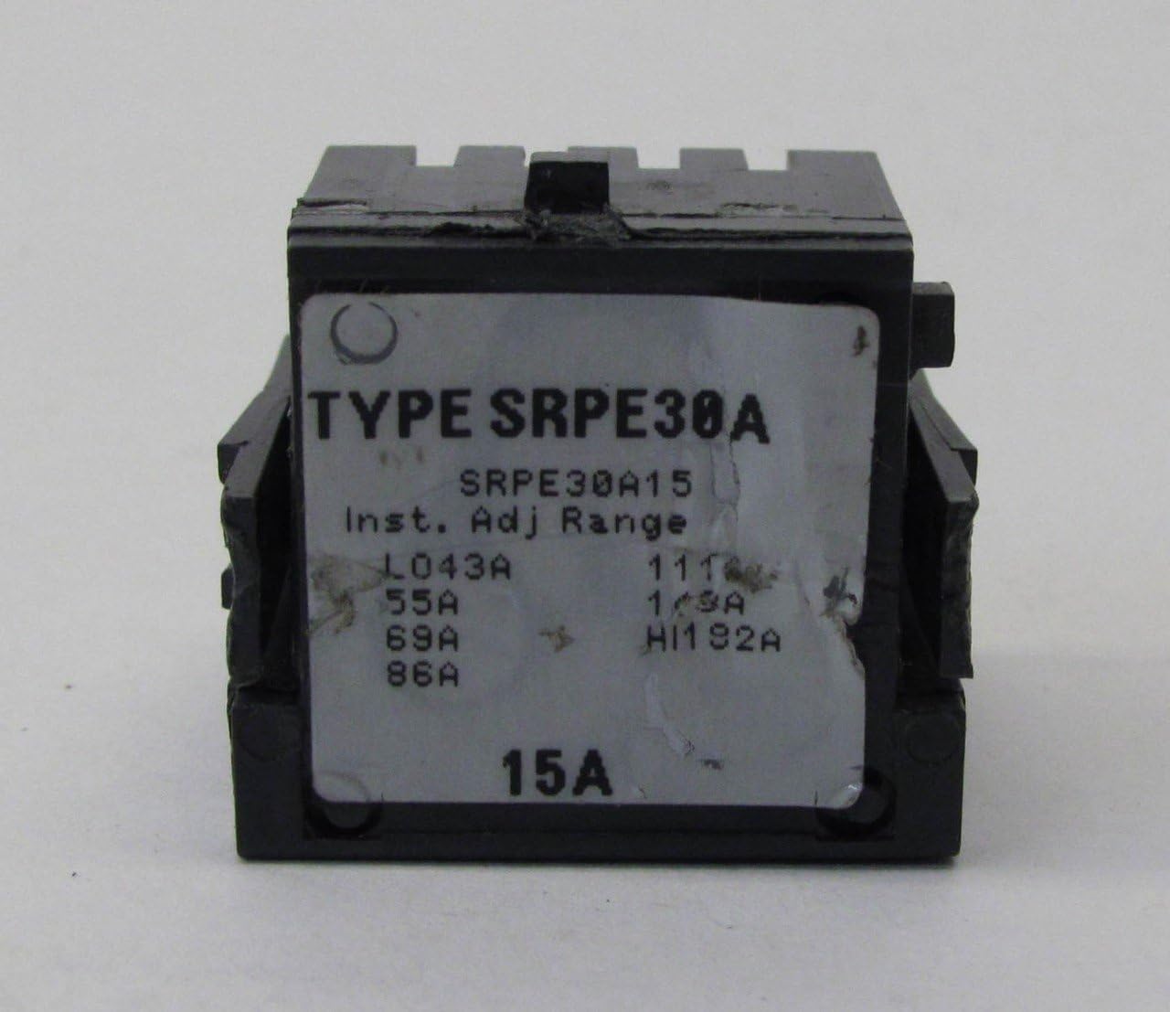 General Electric GESRPE30A15 GE SRPE30A15 15A Rating Plug, Black