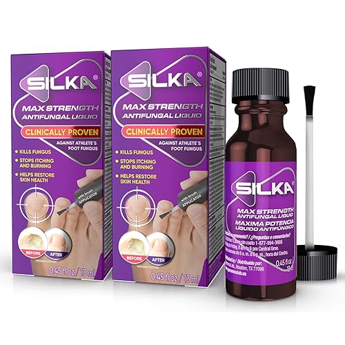 SILKA Líquido antifúngico Max Strength para la salud de las uñas de los pies, con aplicador de cepillo, trata hongos, tiña y pie de atleta, restaura disponible en Yaxa Costa Rica