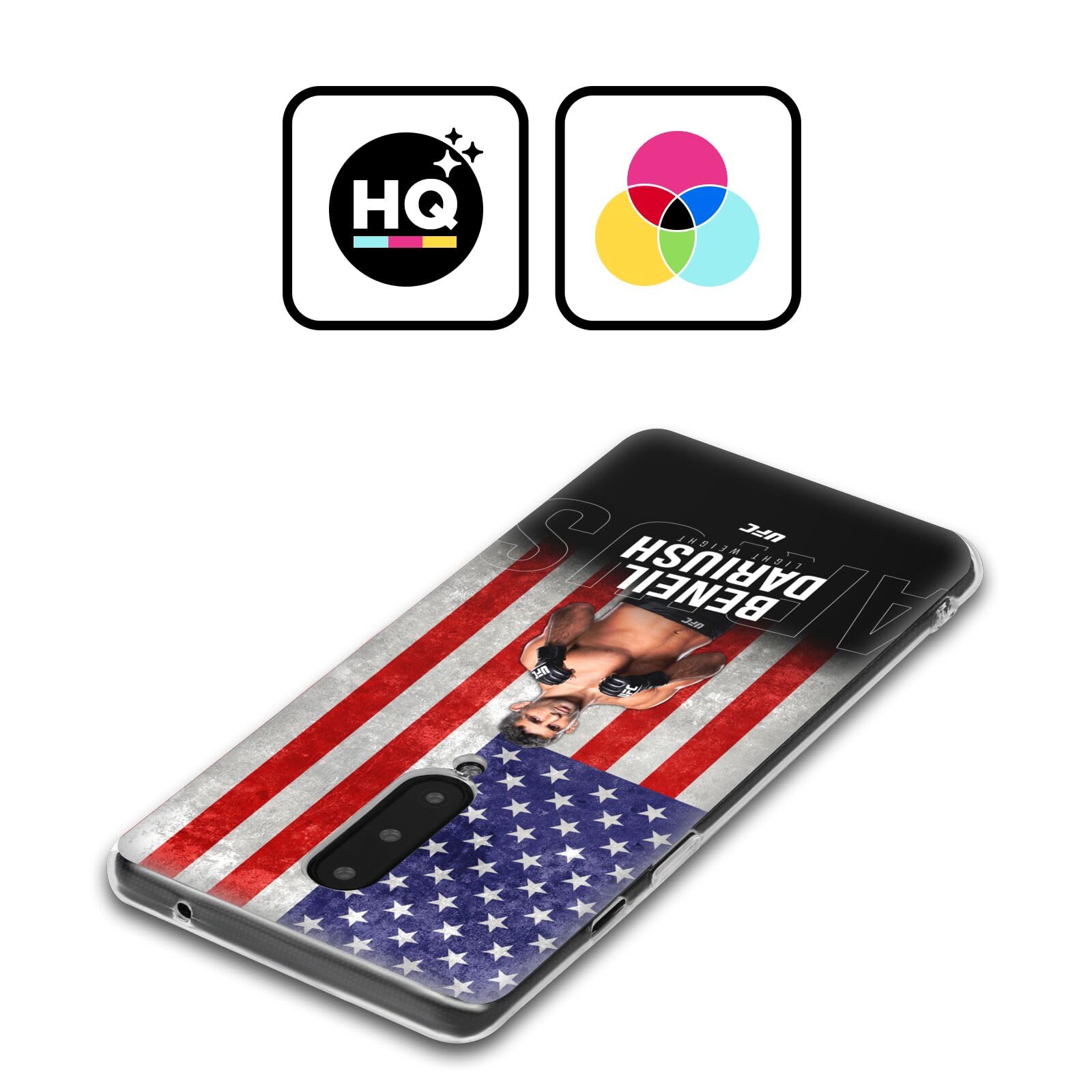 Head Case Designs Officially Licensed UFC US Flag Beneil Dariush Soft Gel Case Compatible with Google Pixel 7a