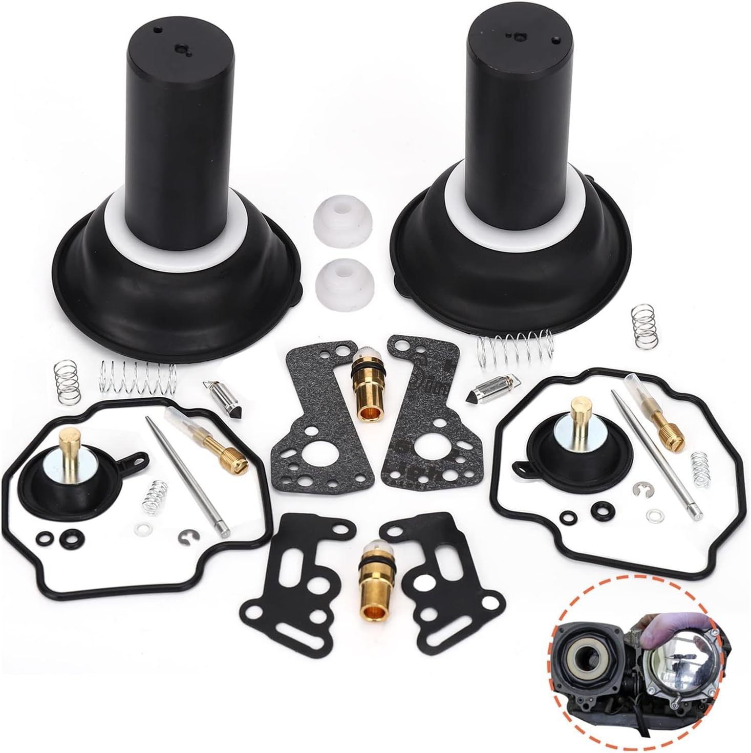 Carburetor Kit Carburetor Kit for Yamaha Virago 535 500 XV535 XV500 XV Carburetor Kit with Piston Shut-off Float Needle Parts