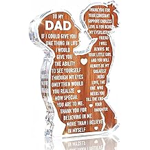 MAMAGIFTREE Dad Gifts from Daughter for Christmas,Stocking Stuffers Dad Birthday Gift Fathers Day Presents, Fathers Birthday Gift, Acrylic Plaque Desk Decor Sign, New Dad Present from Girl