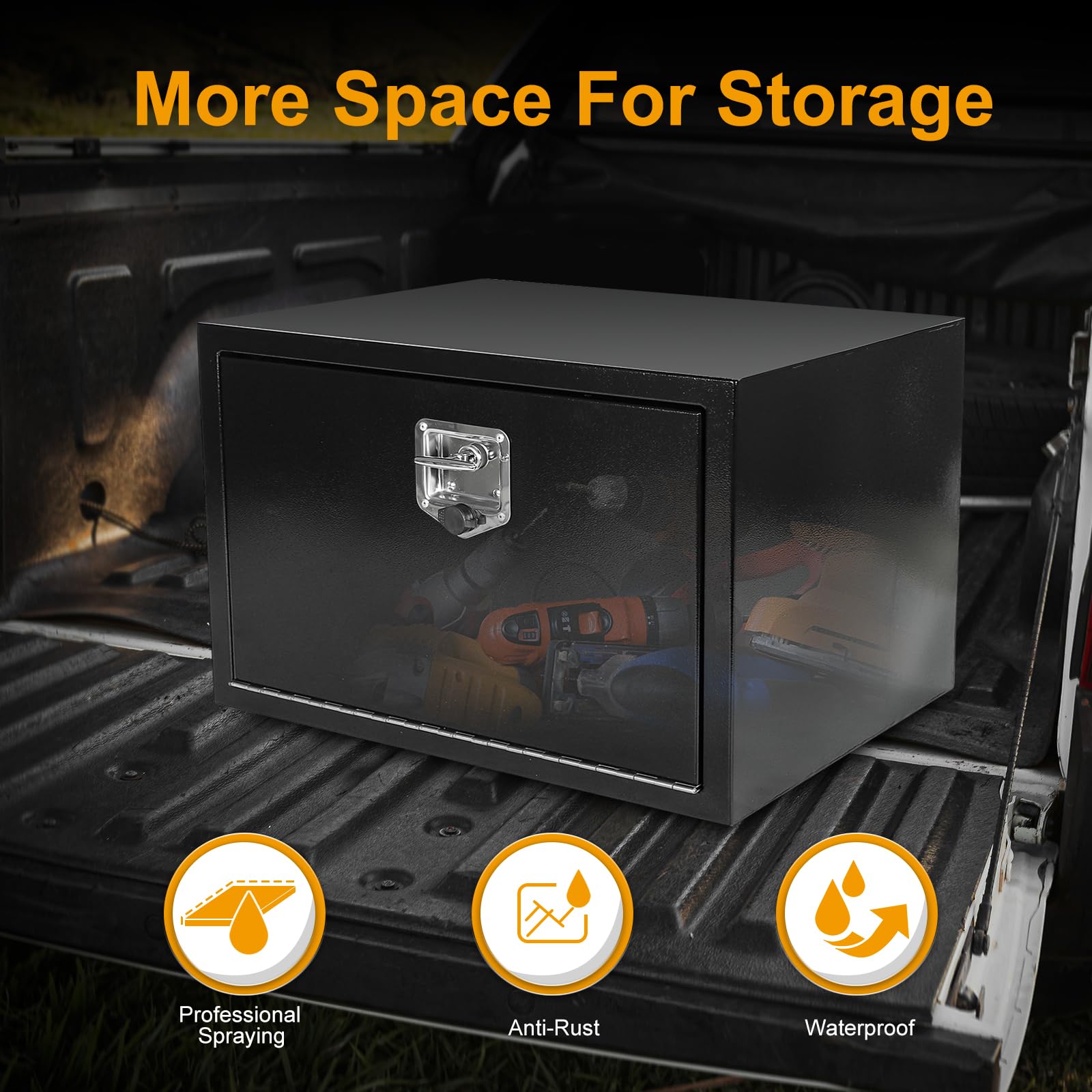 Aazon.co: confote Black Steel Underbody Truck Tool Box with T-Handle
