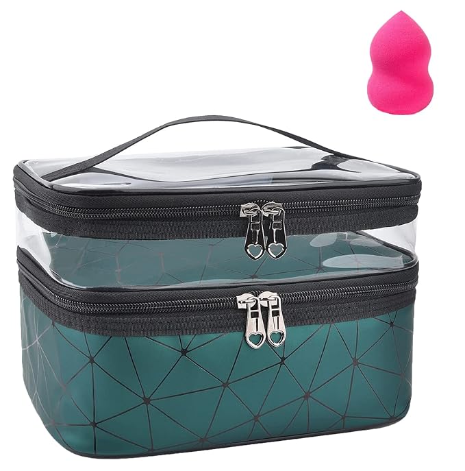 Buy Oceanevo Dual Layer Makeup Bag, Makeup Pouch for Women, Cosmetic