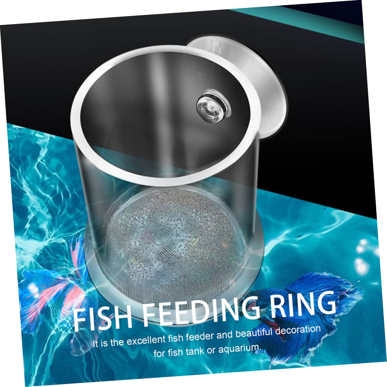 Happyyami 5stücke Acryl Fischfütterer Mit Saugnapf Futterring Für Aquarien Für Garnelen Und Kleine Tropische Fische Langlebig Und Leicht Zu Reinigen Für Süß Und Salzwasser Geeignet