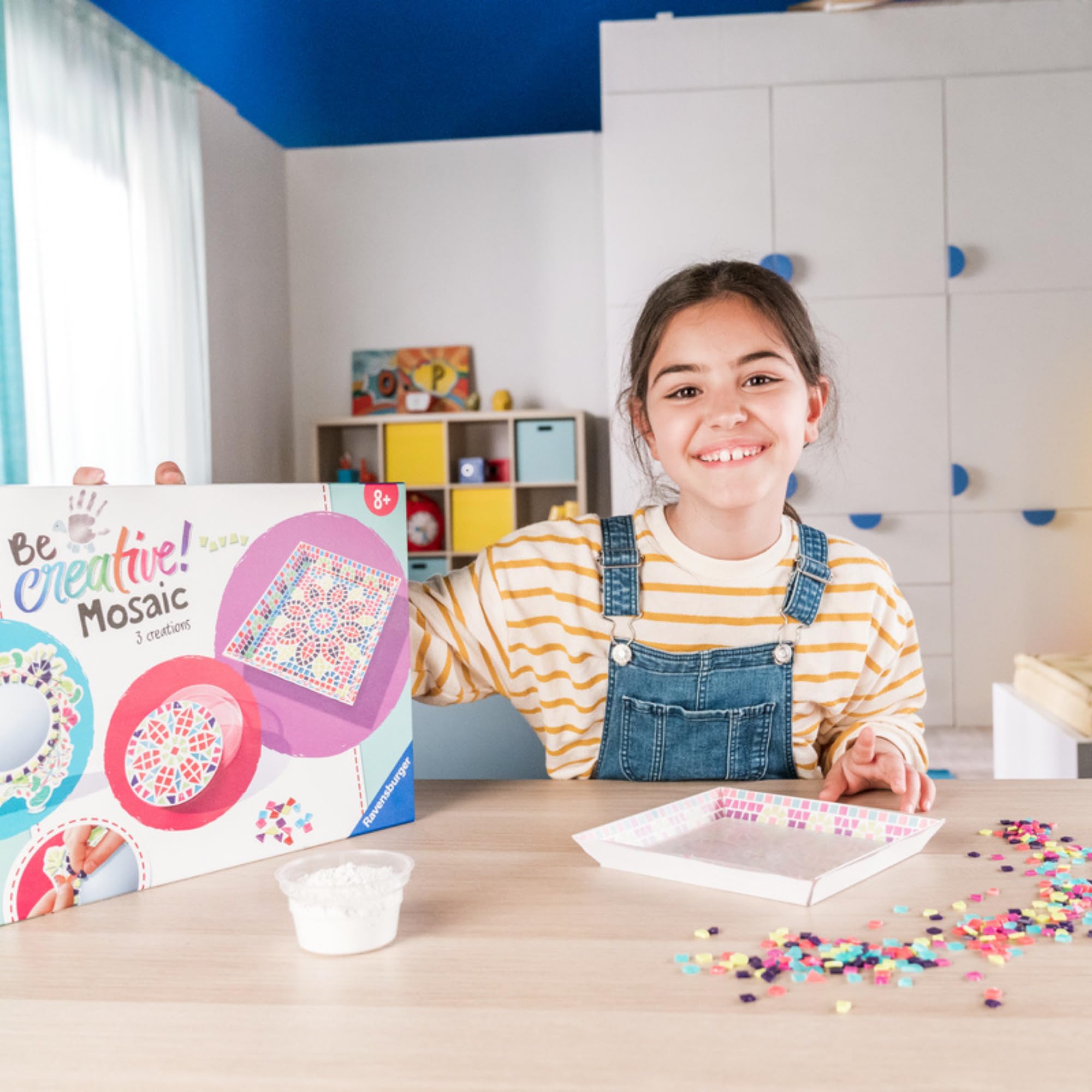 Ravensburger - Be Creative Maxi Mosaico Bambini | Giochi Creativi Bambina 8 Anni o Piú | Kit Lavoretti Creativi per Bambini | Idee Regalo Bambina 8 Anni
