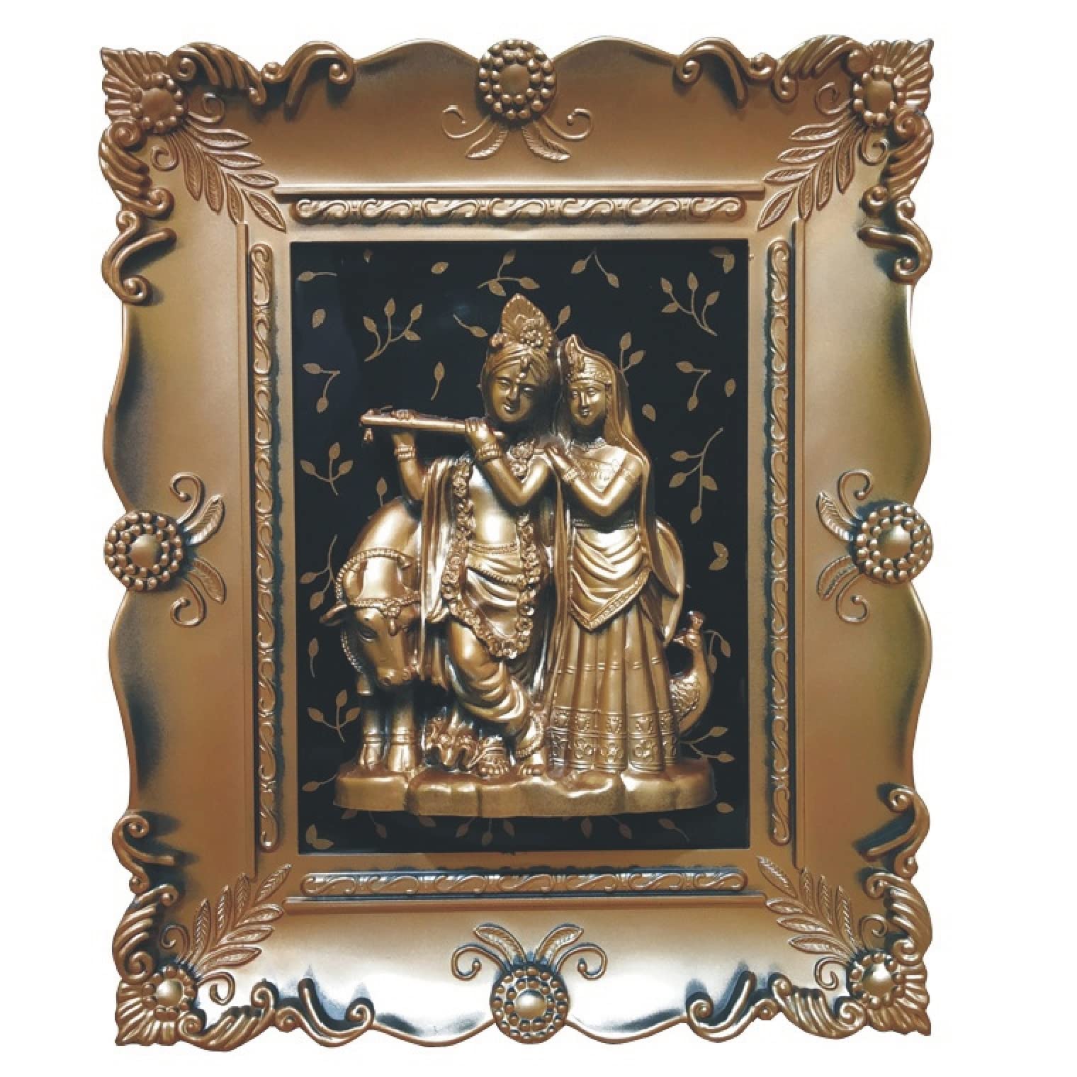 WINSOME COLLECTION Radha Krishna Wall Hanging Decor Sculpture Art for Home Office Hotel Decor Multicolor fiber Pack of 1