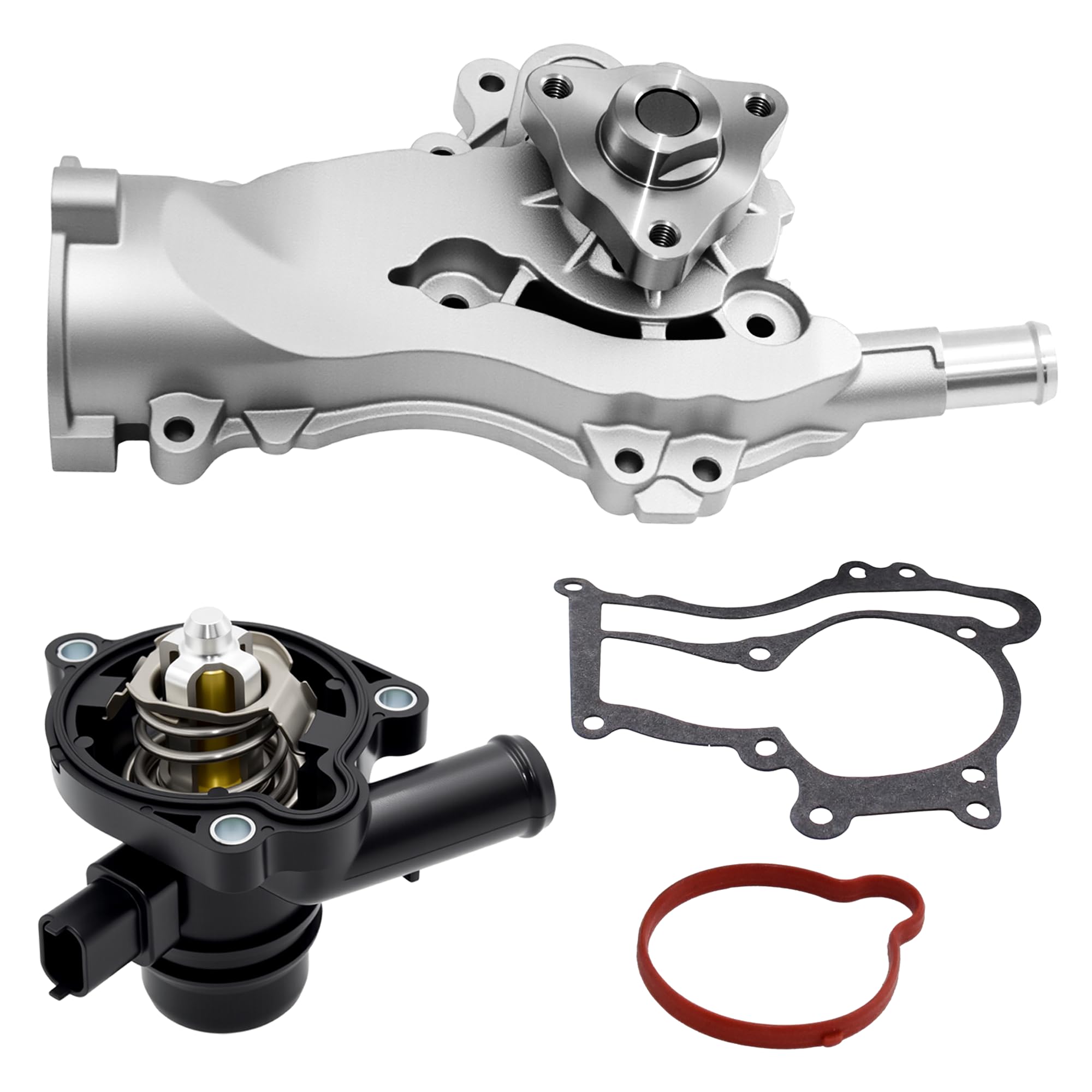 Photo 1 of BasaltAuto Water Pump with Thermostat Gasket AW6662 25192709 Compatible for 2013-2020 Buick Encore, Compatible for 2011-2016 Chevy Cruze, Compatible for 2012-2020 Chevy Sonic[1.4L L4] Engine Only