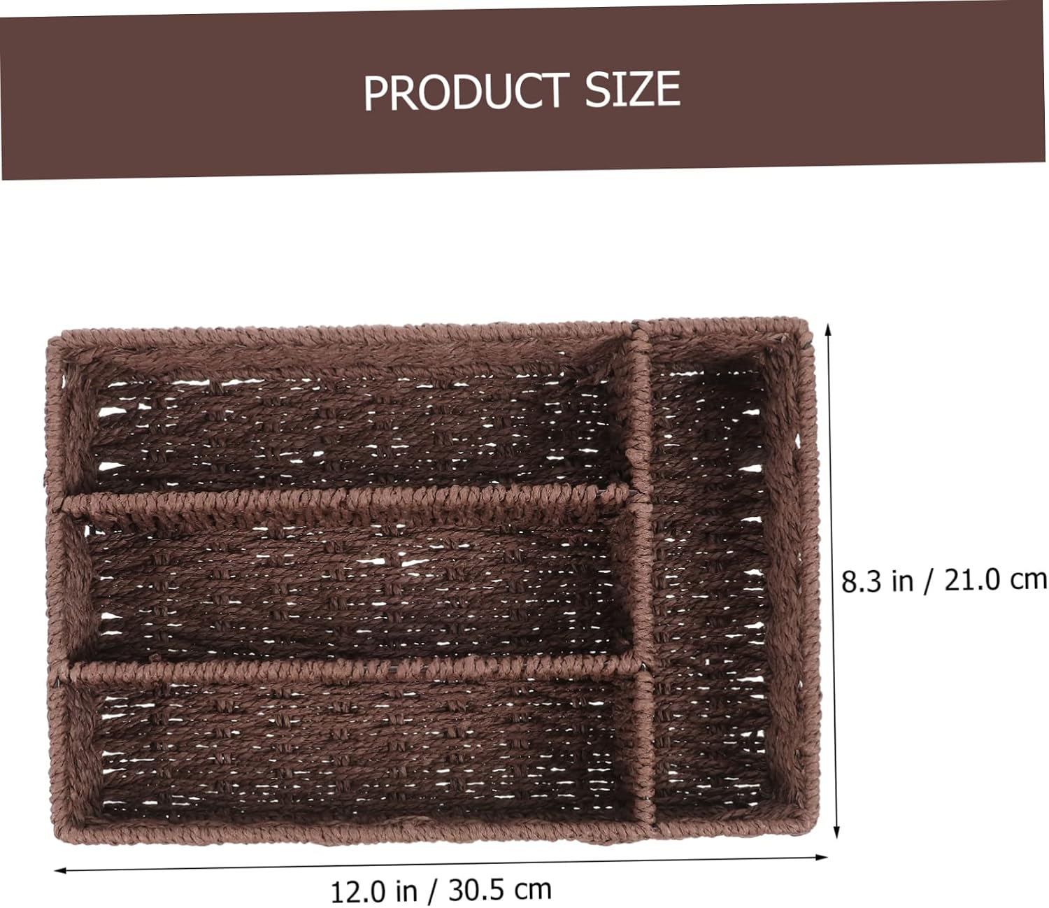 Decorative Storage Basket for Organizing Cosmetics Coffee and Tea Bags Multi-purpose Woven Basket for Home and Office for Sundries and Tabletop Organization